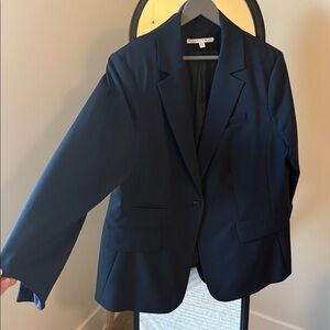 Veronica Beard Navy Classic wool Dickey jacket